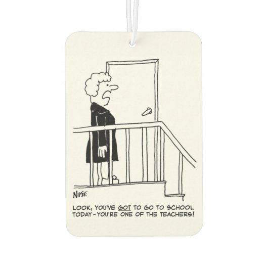 教師が学校に行きたくない カーエアーフレッシュナー (裏面)