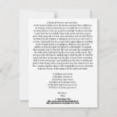 教師とカテキスタのための祈りのカード ノートカード (裏面)