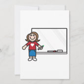 教師とホワイトボードの招待状 招待状 (正面)