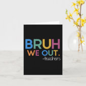 教師と一緒に卒業おめでとう！夏休みだ！学校最後の日！ カード (黄色い花)