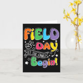 教師と生徒の運動会 レッツスタート 運動会 カード (黄色い花)