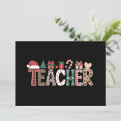 教師のためのクリスマス ライフ ティーチ ラブ インスピレーション シーズンカード (スタンド正面)