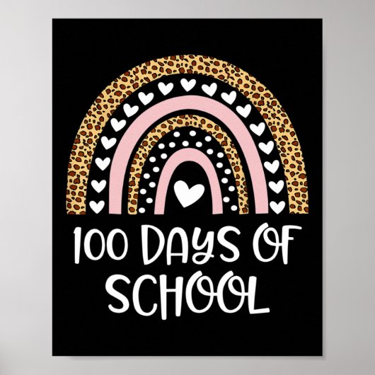 教師のための学園生活100日賢くなる虹の日の女性 ポスター (正面)