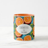 教師のための特別な贈り物 - オレンジ色のオリジナルコーヒーマグ マグカップ (中央)