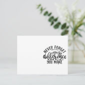 教師のデザイン 忘れないで あなたがもたらす違い ポストカード (スタンド正面)