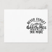教師のデザイン 忘れないで あなたがもたらす違い ポストカード (正面)