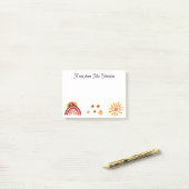 教師のボホ ボヘミアンの水彩からのメモ ポストイット (デスク上)