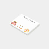 教師のボホ ボヘミアンの水彩からのメモ ポストイット (アングル)