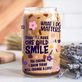 教師のポジティブな言葉 フラワー ガラス缶