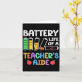 教師の助手のためのバッテリーの寿命 戻る カード (黄色い花)