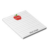教師の名前と学年アップル ノートパッド (アングル)