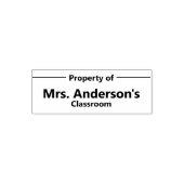 教師の名前 授業クラス セルフインキングスタンプ (デザイン)