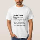 教師の定義, おもしろ教師の定義 Tシャツ (正面)