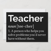 教師の定義 招待状 (正面)