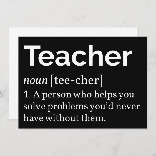 教師の定義 招待状 (正面/裏面)