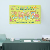 教師の教室歓迎サイン 学校 列車 バナー 横断幕 (トレードショー)