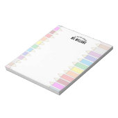 教師の教室 鉛筆 カスタム 名前 ノートパッド (回転)