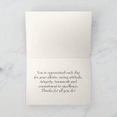 教師の日、おめでとうございます。ヴィンテージアートカード サンキューカード (内部)