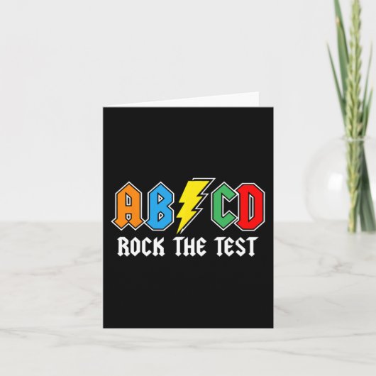 教師の日 レトロなロック Tシャツ カード (正面)