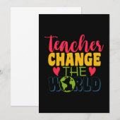 教師の日 先生が世界を変える 招待状 (正面/裏面)