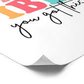 教師の日 女子 応援 プレゼント Tシャツ ポスター (角)