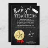 教師の日 | 教師感謝の招待状 招待状 (正面/裏面)