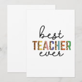 教師の日 最高の先生 招待状 (正面/裏面)