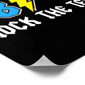 教師の日 生徒 先生 やる気 懐かしい ロック テスト ポスター (角)