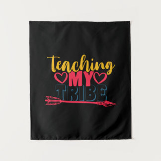 教師の日 私の部族を教える タペストリー