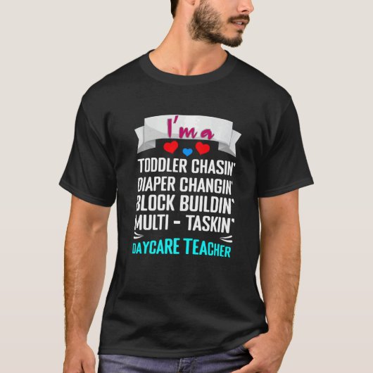 教師の生活 学校の先生 保育園の先生  Tシャツ (正面)