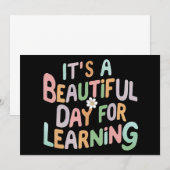 教師の生活 素晴らしい学習の一日  招待状 (正面/裏面)