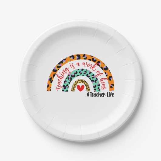 教師の美術教育は心の仕事だ ペーパープレート (正面)