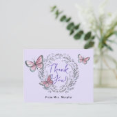 教師の蝶　ありがとう ポストカード (スタンド正面)