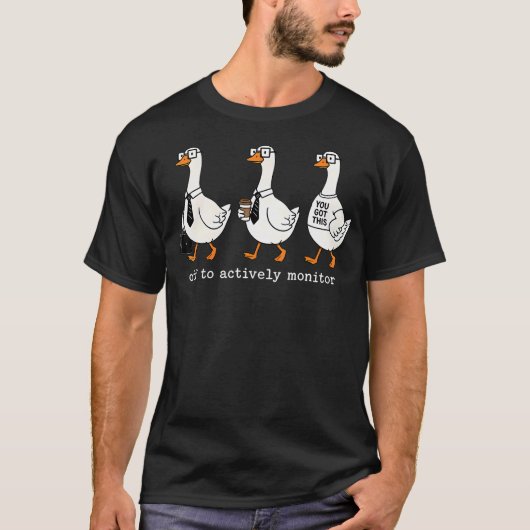 教師の試験を監視する日へ出発 Tシャツ (正面)