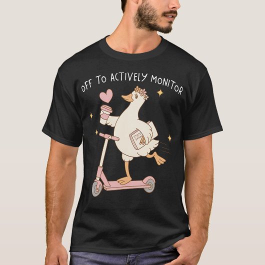 教師の試験を積極的に監視する日へ Tシャツ (正面)