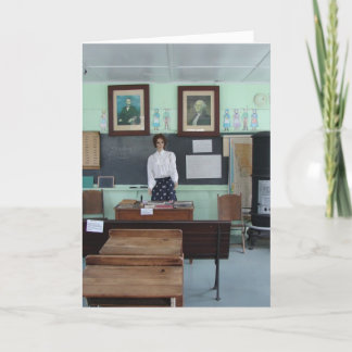 教師の誕生日、一部屋の学校 カード