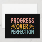 教師の進歩、完璧よりも大切なバックトゥスクール 招待状 (正面/裏面)