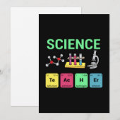 教師へのギフト サイエンス教師の定義 シーズンカード (正面/裏面)