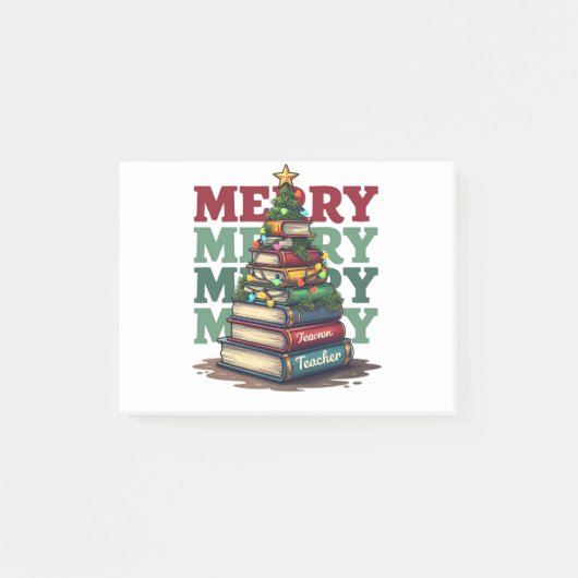 教師へのギフト | メリークリスマス 教師 書籍 ポストイット (正面)