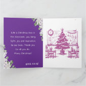 教師へのクリスマスカード カード (内部)