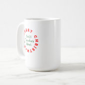 教師へのクリスマス感謝ギフト レインボー コーヒーマグカップ (正面左)