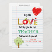 教師へのバレンタインカード シーズンカード (正面/裏面)