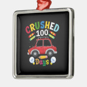 教師へのプレゼント | 100日で達成 メタルオーナメント (左)