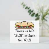 教師への感謝の気持ちを表す面白いギフト - 代行教師の名言 ポストカード (スタンド正面)