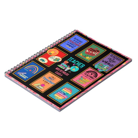 教師への感謝の気持ちを表す面白い名言 退職 おもしろい プレゼント ノートブック (左側)