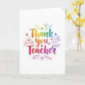 教師への感謝カード - ありがとう、先生！ カード (黄色い花)