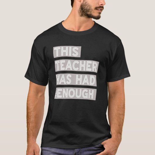 教師ももう限界 銃に反対 Tシャツ (正面)