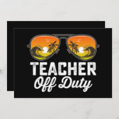 教師オフデューティーサングラス 学校最後の日 招待状 (正面/裏面)