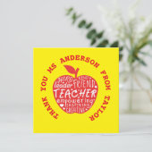 教師ステッカー - ベスト名言アップル (スタンド正面)