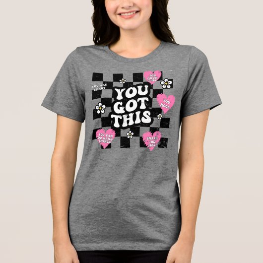 教師テストの日、州の試験、教師の試験 トライブレンドTシャツ (正面)